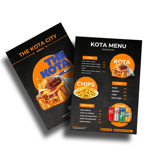 Menu Design + Printing