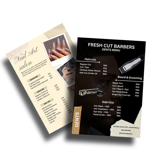 Menu Design + Printing